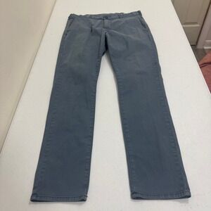 Bullhead Denim Co Mens Skinny Chinos Slate Blue Gray Pants W34 L32 California